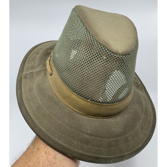 Outback Trading Co Mens Oilskin Willis 1470 Mesh Hat Medium Aussie Adventure - Picture 3 of 9